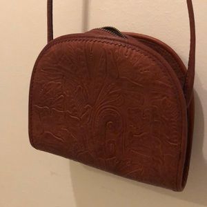 MARGOT Leather Tooled Crossbody Bag